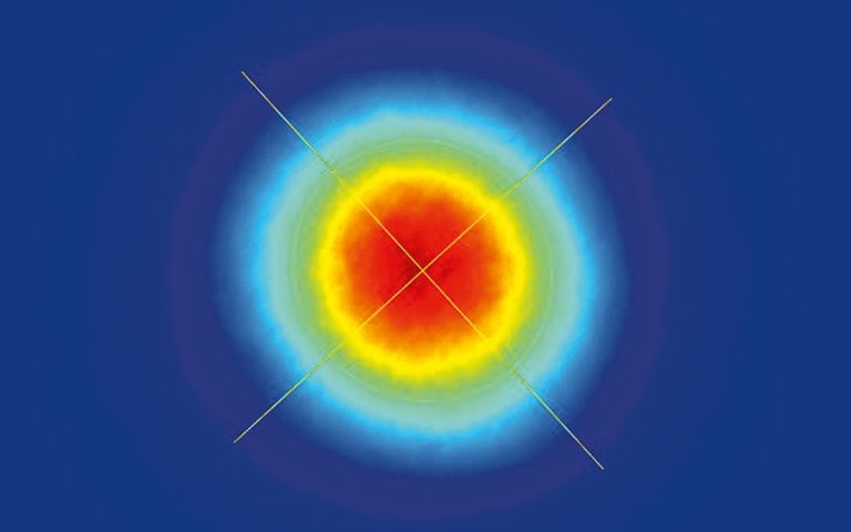 Typical 1H beam profile of CARBIDE-CB5