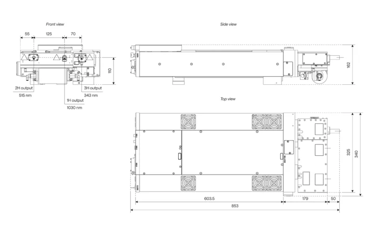 Drawing of CARBIDE-CB5 with 2H-3H harmonic module